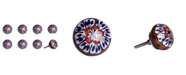 KNOB-IT Handpainted Ceramic Knob Set of 8
